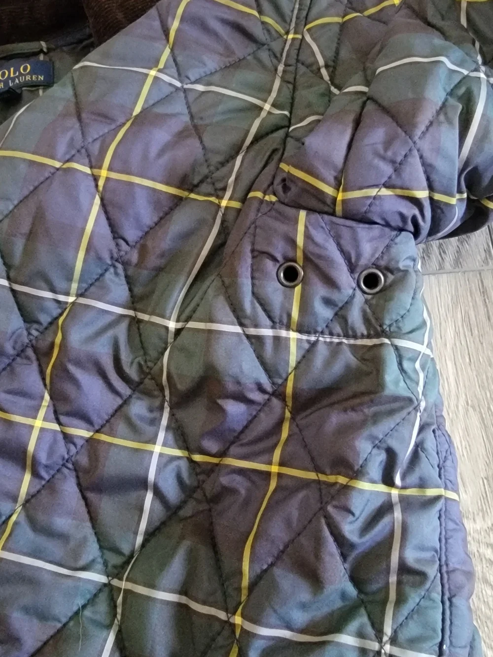 Kids Polo Ralph Lauren Quilted Plaid Jacket Tartan Plaid Sz L 14/16 Boys Girls